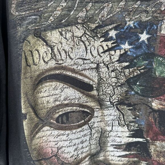 Divided We Stand T-Shirt Anonymous America Black Mens Size XL Short Sleeve USA - Picture 3 of 11